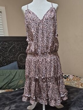 CBR Pink Leopard Tiered Sundress
